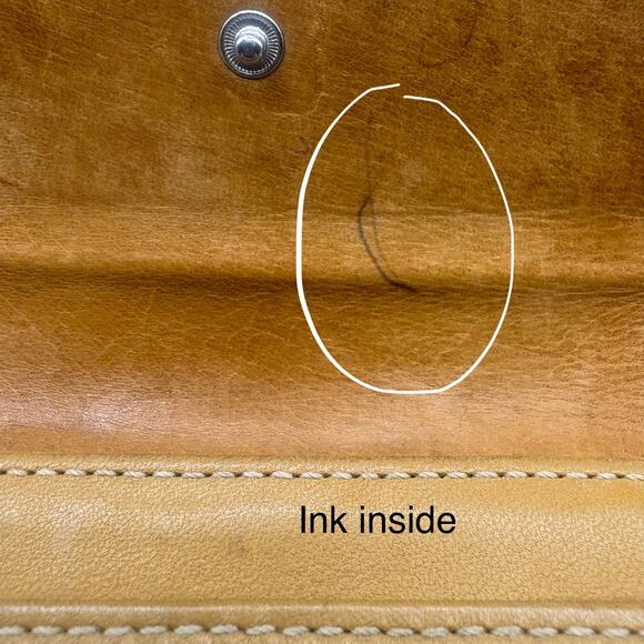 VTG Coach Leatherware Wallet Cardholder Tan Zip Trifold Carabiner  Y2K - Picture 13 of 16